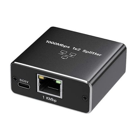 1 i 2 Ud Gigabit Ethernet Splitter 1000Mbps Højhastigheds RJ45 Netværksforlængerkabel Konnektor Cat