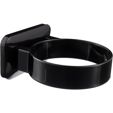 Badrumsfäste, rund, svart