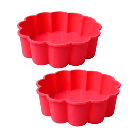 2 stk. Non-stick runde silikone quiche-bageforme