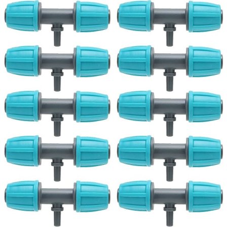 10 stk 16 mm 4/7 T-kobling vanningsslange hageslange T-kobling vanning