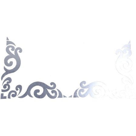 Diagonal Corner Line Acrylic Mirror Wall Stickers DIY Home Decoration Acrylic Decorative Sticker (Silver)