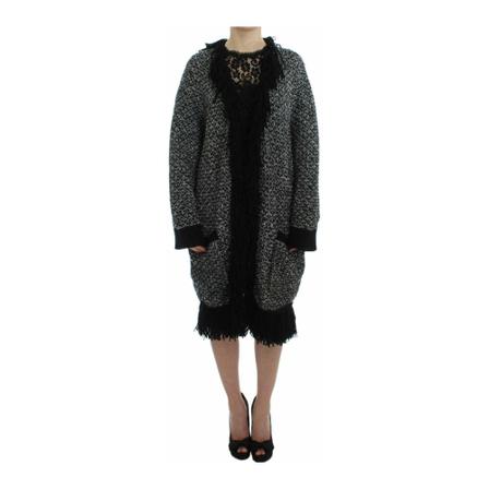 Dolce & Gabbana Long Cape Cardigan Sweater Sort, Dame