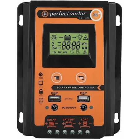 MPTT Aurinkoenergian Lataussäädin 12V/24V Aurinkopaneeli Akun Säädin