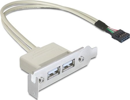 Delock Slot bracket - USB-kabel - USB til 9-pins USB-header - 50 cm