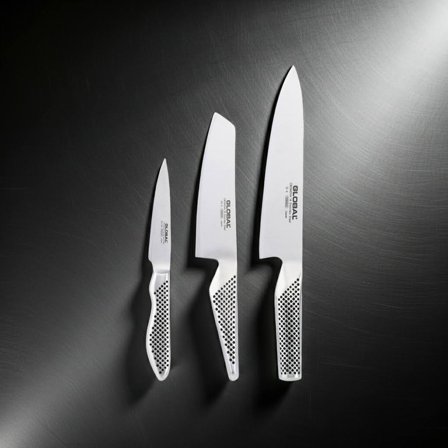 Global G-2538 Knivset 3 Knivar - Köp Global-knivar och tillbehör hos Bagaren och Kocken | Matlagning > Köksknivar > Knivset | Bagaren och Kocken