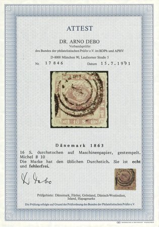 Danmark 1863 - AFA 10 - Stemplet