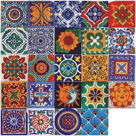 24 stk. Marokkanske fliser Vinyl Veggklistremerker Vintage Selvklebende DIY Dekaler - Hjemmeinnredning for Kjøkken, Bad, Kjøkken (20 x 20 cm)