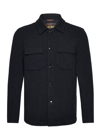 Mmgaustin Knit Overshirt Tops Overshirts Navy Mos Mosh Gallery