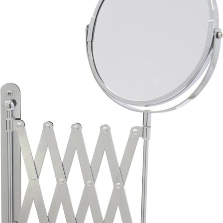 LED teleskopisk väggspegel - kosmetisk spegel, ljust spegel, höjdjusterbar
