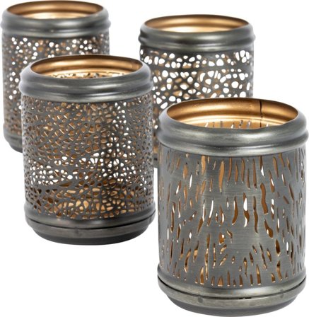 Halvor Bakke Lyslykt Springbok Metall 4pk