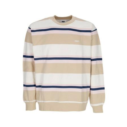 Obey, Round-neck Knitwear Beige, Heren, Maat:XL