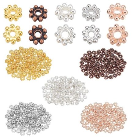 Flower Spacer Beads Mini Snowflake Løse Perler Blomster Løs