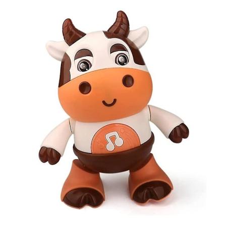 Baby Ko Musicalt Legetøj, Dansende Gående Ko Legetøj, Baby Gående Legetøj Med Musik & LED Lys Uddannelsesmæssigt [HK]