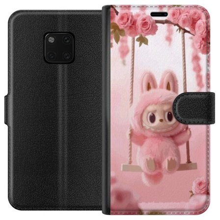 Kompatibelt Plånboksfodral till Huawei Huawei Mate 20 Pro Monsterfigur söt kanin med rosa kinder