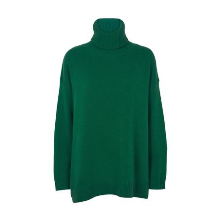 Basic Apparel line t-neck Grøn, Dame Rullekraver