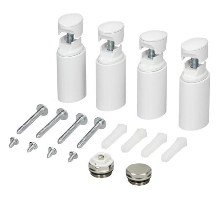 ECD Germany-fäste för badrumsradiatorer - vit - för raka och Vit