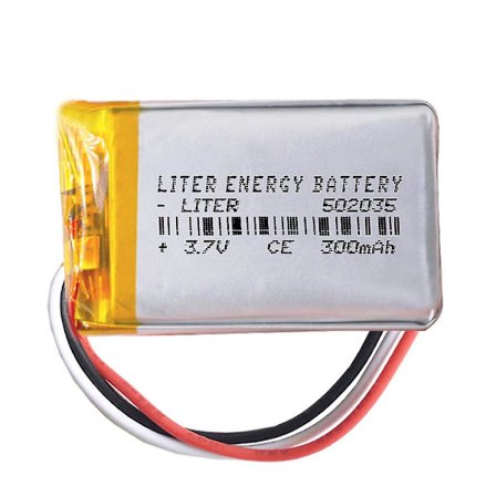 Batteri 3 kablar 502035 LiPo 3.7V 300mAh 1.11Wh 1S 5C Liter Energy Uppladdningsbart batteri med PCM termistor