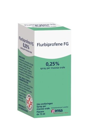 Flurbiprofene Pensa Spray Mucosa Orale 0,25% 15ml