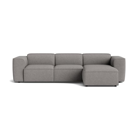 Aura Chaiselongue-Sofa, wendbar, Loop Grau, moderner Stil, 73cm Höhe, bequemes Ecksofa für Wohnzimmer, zeitloses Design, weiche Polsterung