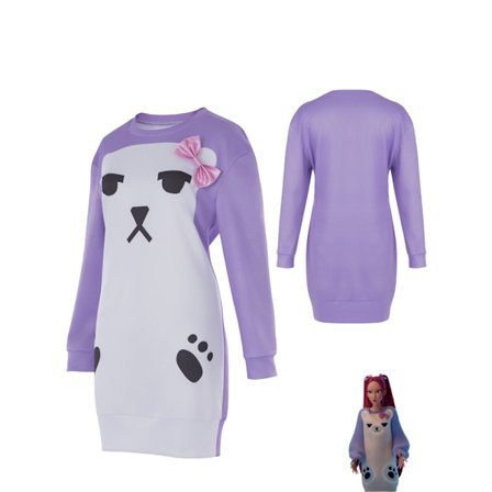 K-POP Mira Lumi Zoe violetti karhu pyjama cosplay karnevaalijuhlat esiintymisasut(M