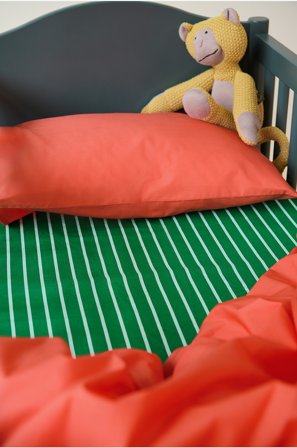 Jotex - Mini Stretchlaken Krybbe Økologisk Smaragdgrønn/mint - SIMA - Kjøp Laken hos Jotex