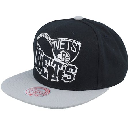 Mitchell & Ness - NBA Schwarz snapback Cap - Brooklyn Nets Crooked Path Black Snapback @ Hatstore