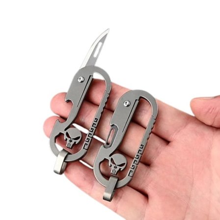 Titan Legering Mini Folding Kniv Express Kniv Bærbar EDC Nøkkelring Anheng Kunst Åpen Brev Kniv