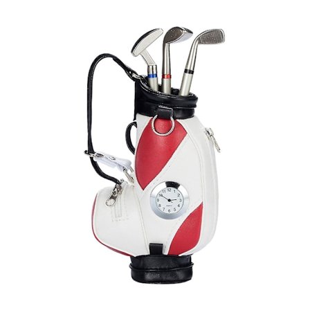 Golf Bag Golfer Boys kompatibel med Men Mini Clubs Pens Set Unik Present Golf Pen Holder Brun