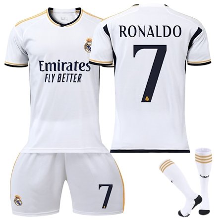 23-24 Ronaldo 7 Real Madrid Jersey uusi kausi uusin aikuisten lasten jalkapallopaidat Z- Perfet