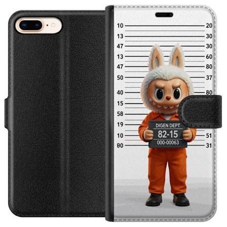 Yhteensopiva Lompakkokotelo Apple Apple iPhone 7 Plus Söpö piirretty pupuhahmo vankilavaatteissa ja vankinumerolla taustana mittamerkinnät