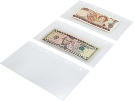 Plastlommer til pengesedler - CHARTA album - 143 x 200 mm - 10 stk.