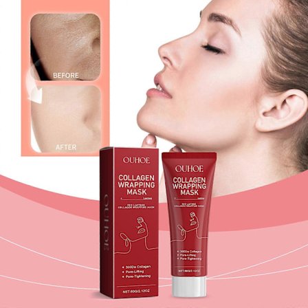 Red Lacto Collagen Wrapping Mask, Red Lacto Collagen Wrapping Mask, Kollageenia sisältävä kuorintanaamio, Kollageenia sisältävä yönaamio