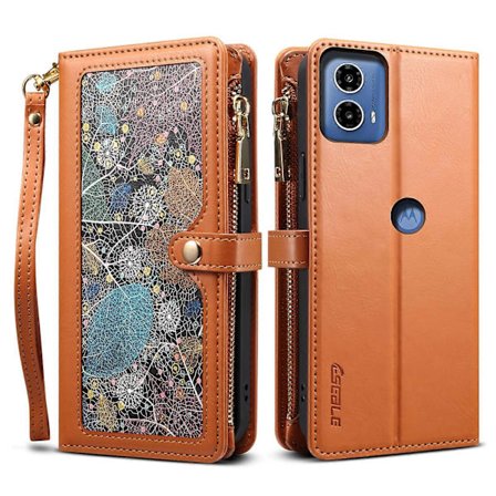 För Motorola Edge 50 Fusion 5G Fodral RFID-blockerande Läder Telefonskal