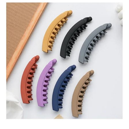 Frostet bananclips hestehaleholder hårklips hårnåler spenner kvinner hår