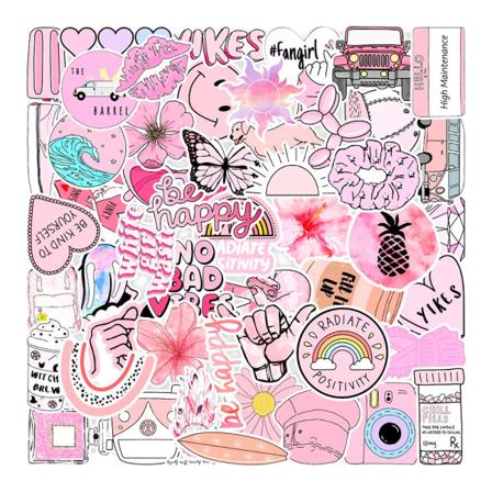 Pack Med Klistermärken - Rosa Mix 2 Multifärg