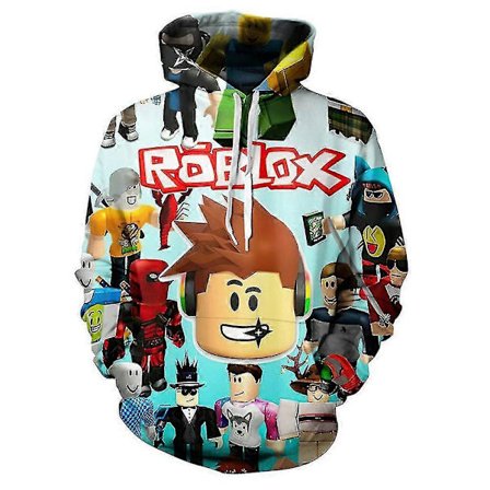 Roblox Gaming Sport Hoodies för Barn 5-10 År - Pojkar & Flickor - Tröja med Huva - Present