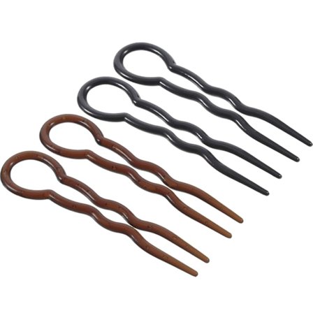 18 Stk. Hårnåle med greb til tykt hår U-formet hårnål Fransk enkel hurtig spiral hårfletning Twist Styling Clip Nål til dame kvinder sort og brun