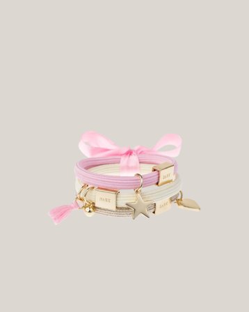 Dark Department Hair Ties 3 pk Charm Combo Vaaleanpunainen Asusteet Tytöt - Kids Brand Store