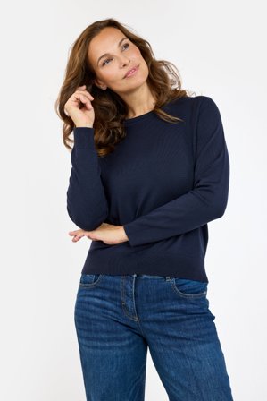 BRANDTEX - Langærmet Strik - Navy