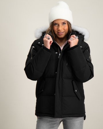 Moose Knuckles UNISEX 3Q Czarny Kurtki Dziewczyna - Kids Brand Store