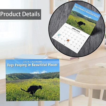 Kalenteri 2025 Hauska Koirakalenteri Seinäkalenteri Kakkaava Koira Seinätaide Gag Huumori Lahja Vitsikalenteri Syntymäpäiville, Joulu-FA-