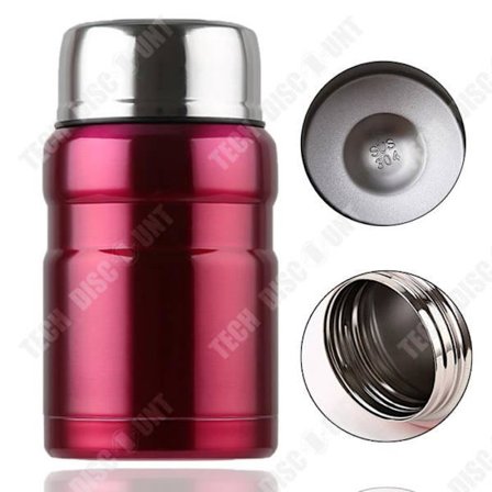 Isolerad flaska - TD - 500 ml - Rostfritt Stål - Röd - Transportabel