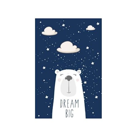 Lastenhuoneen matto 120x160 cm Polyesteri Dream Sininen meri