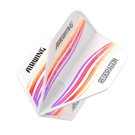 Red Dragon Darts Airwing Flights 3pcs Standard Wave Red Purple White Plastic Dart Flights Professional Moulded Design for Stability and Control