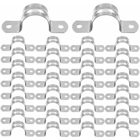 32 stk. U-rørklemmer 20 mm rørklemme 304 rustfritt stål rørklemme U-rørklemme festeklemme rørklemme for hjemmekjøkkenrør 20 mm