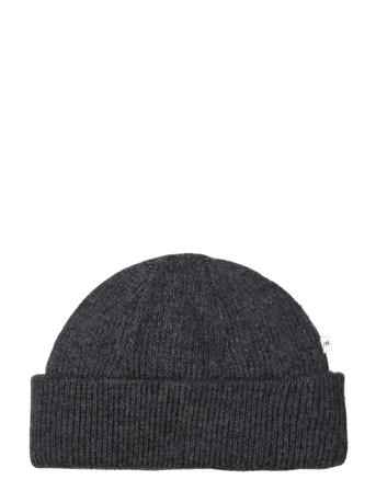 Slhmerino Wool Sailor Rib Beanie B Grey Selected Homme