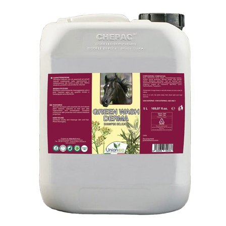 Union Bio Green Wash Derma Shampoo Per Cavalli 5 Litri