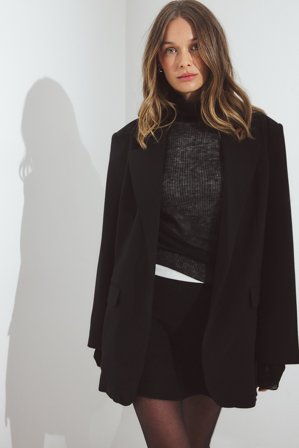 NA-KD Jupe courte en maille - Jupes en tricot - Noir - XL