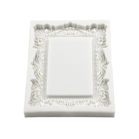 Vintage kohokuvioidun kehyksen muotoinen mold silikoni mold joulun syntymäpäiväjuhlaan kakkukoristekuppikakku