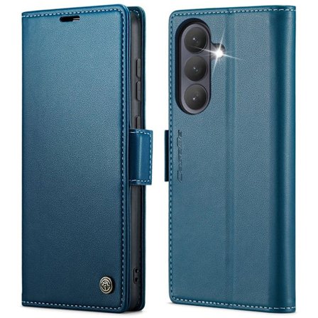 CASEME Samsung Galaxy S26 RFID Blocking Wallet Cover Stand - Blue